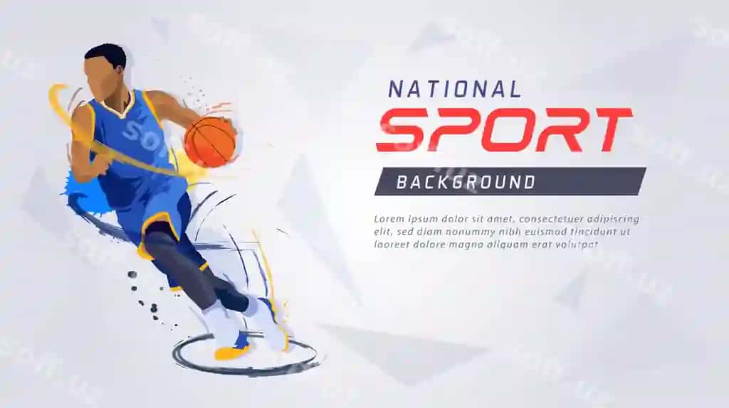 Vektor fon milliy sport kuni bayrami basketbol bilan | Vector background national sports day celebration with basketball