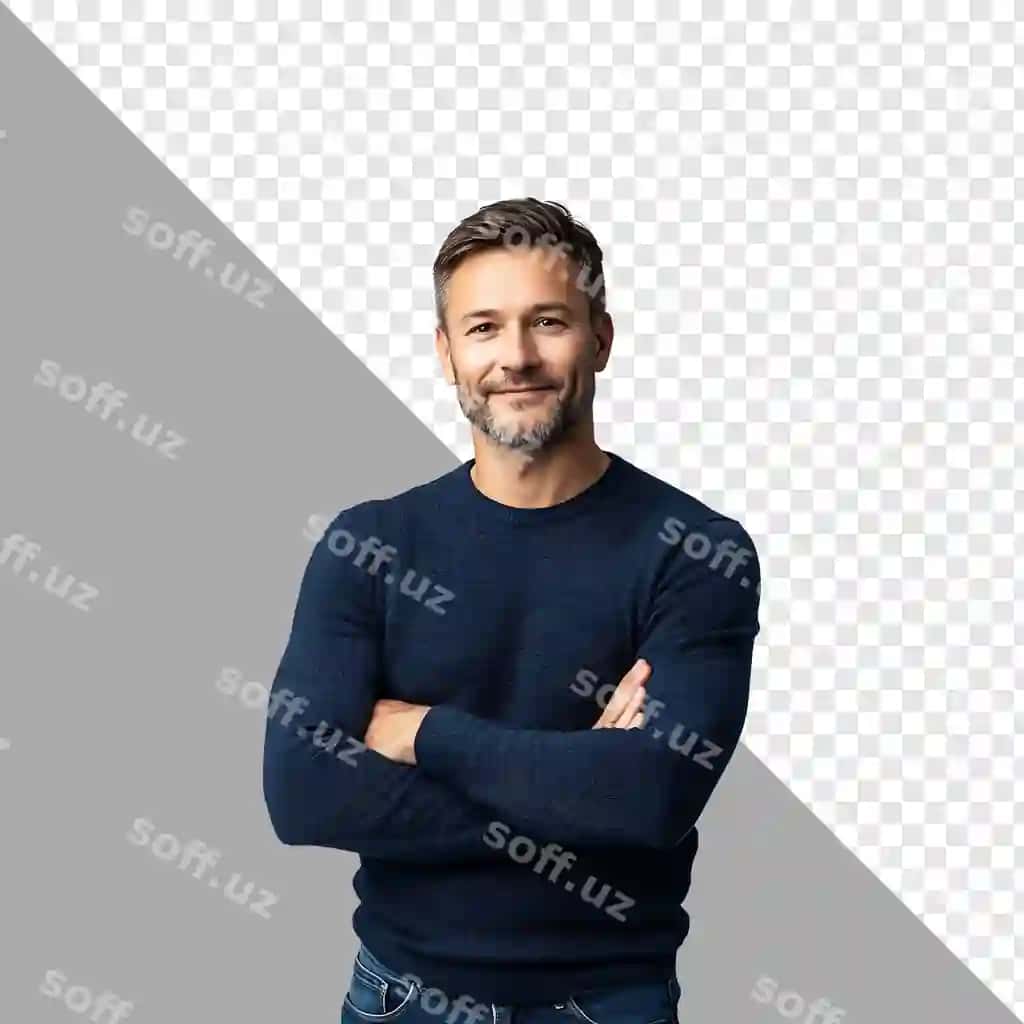 Shaffof fon bilan ishbilarmon | Businessman with transparent background
