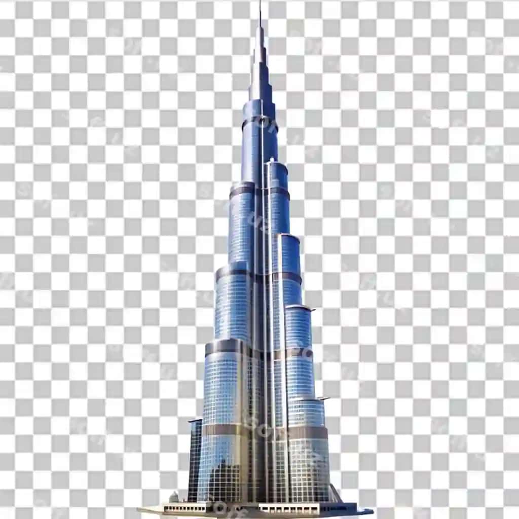 Burj Xalifa shaffof fon | Burj khalifa transparent background