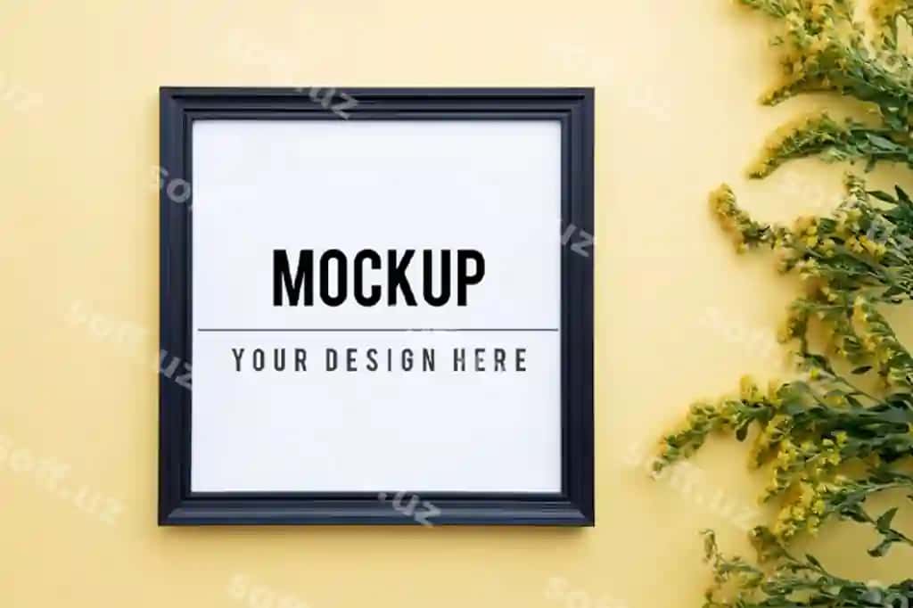 Tahrirlanga olinadigan psd foto freymalari mockup | Editable psd photo frames mockup