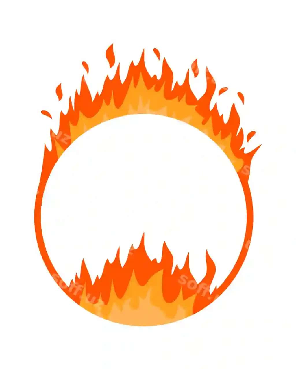Yonuvchi olov ramkasi vektor illustratsiyasi | Burning fire flame frame vector illustration