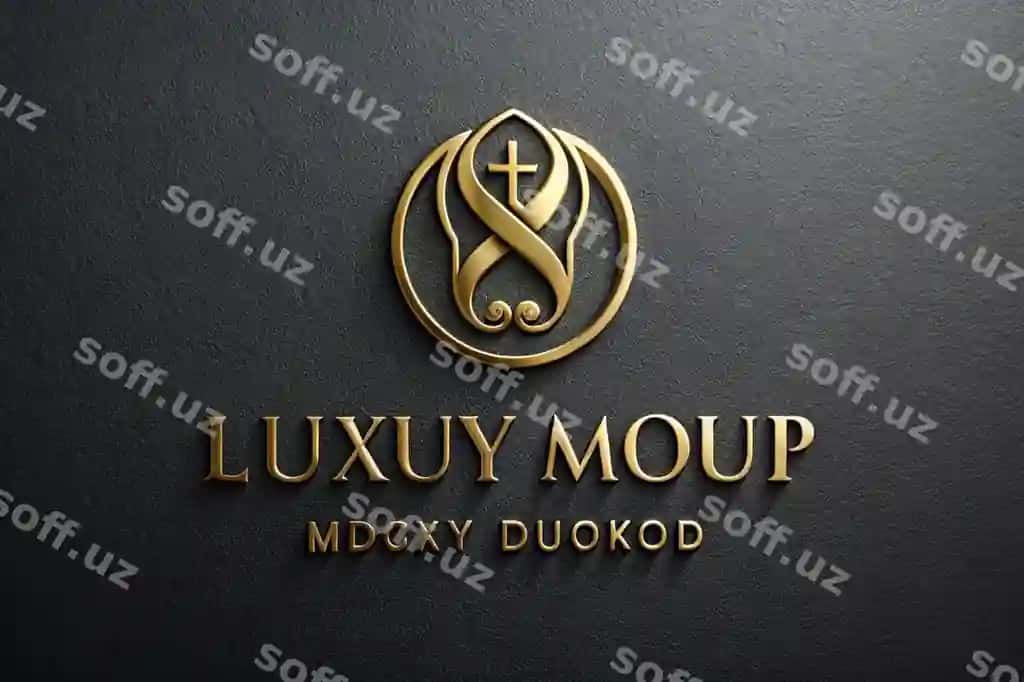 Qora oltin logotipli biznes hashamat deb nomlangan | Black gold logo business called luxury