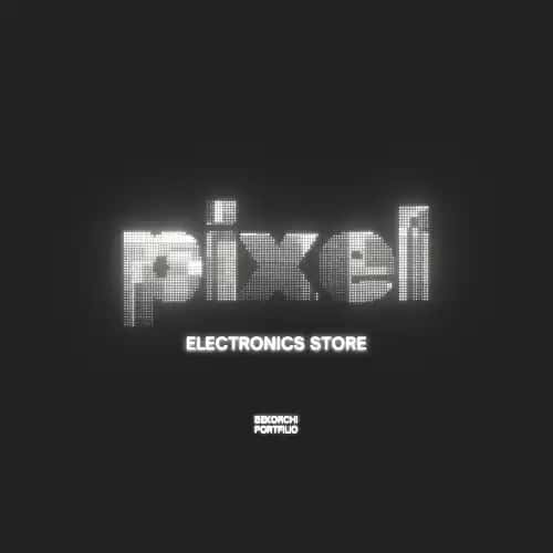 pixel electronics nomli eloktronika magazini uchun logotip