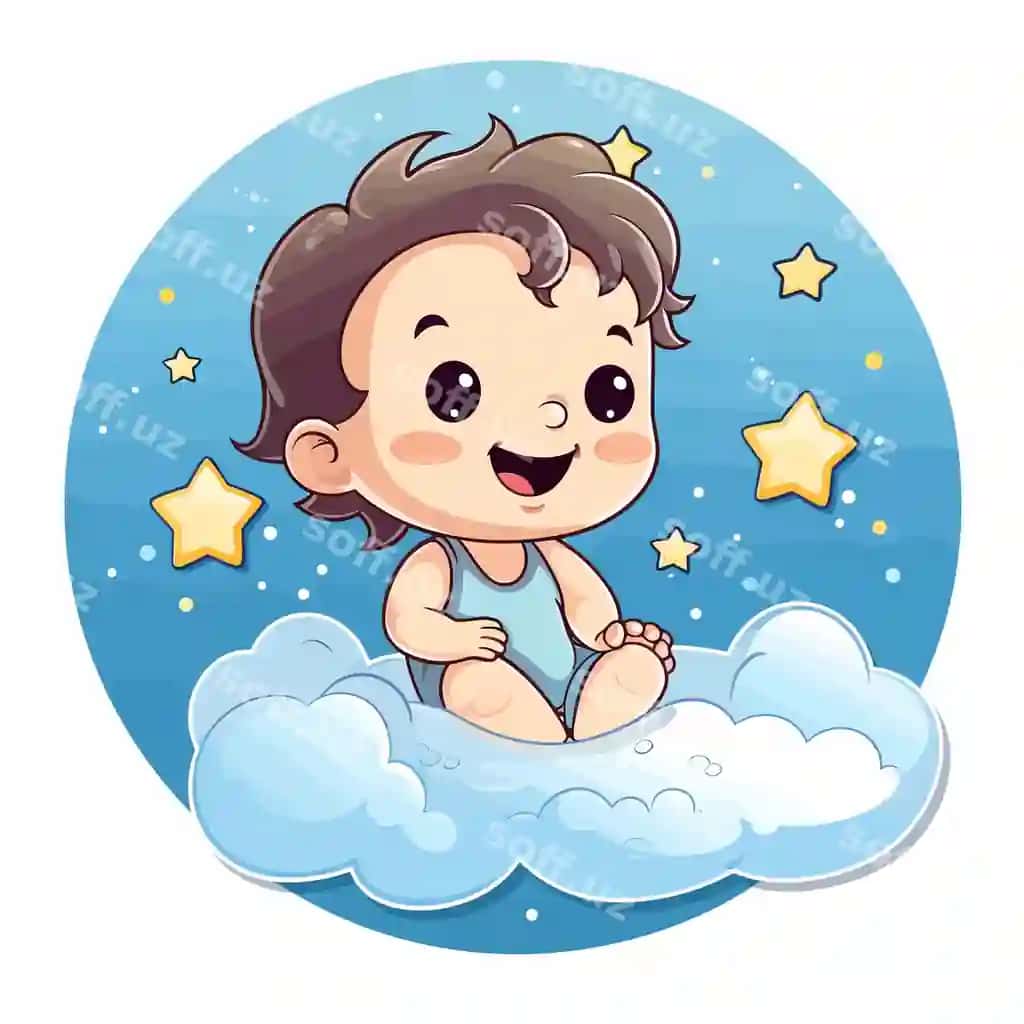 Mazali kichik bolalar nakleyka | Cute little baby sticker