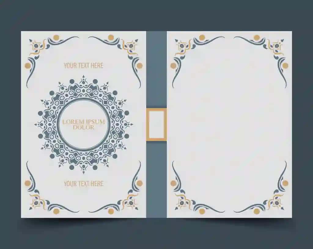 Rangli bezakli kitob muqovasi dizayni | Colorful ornamental book cover design