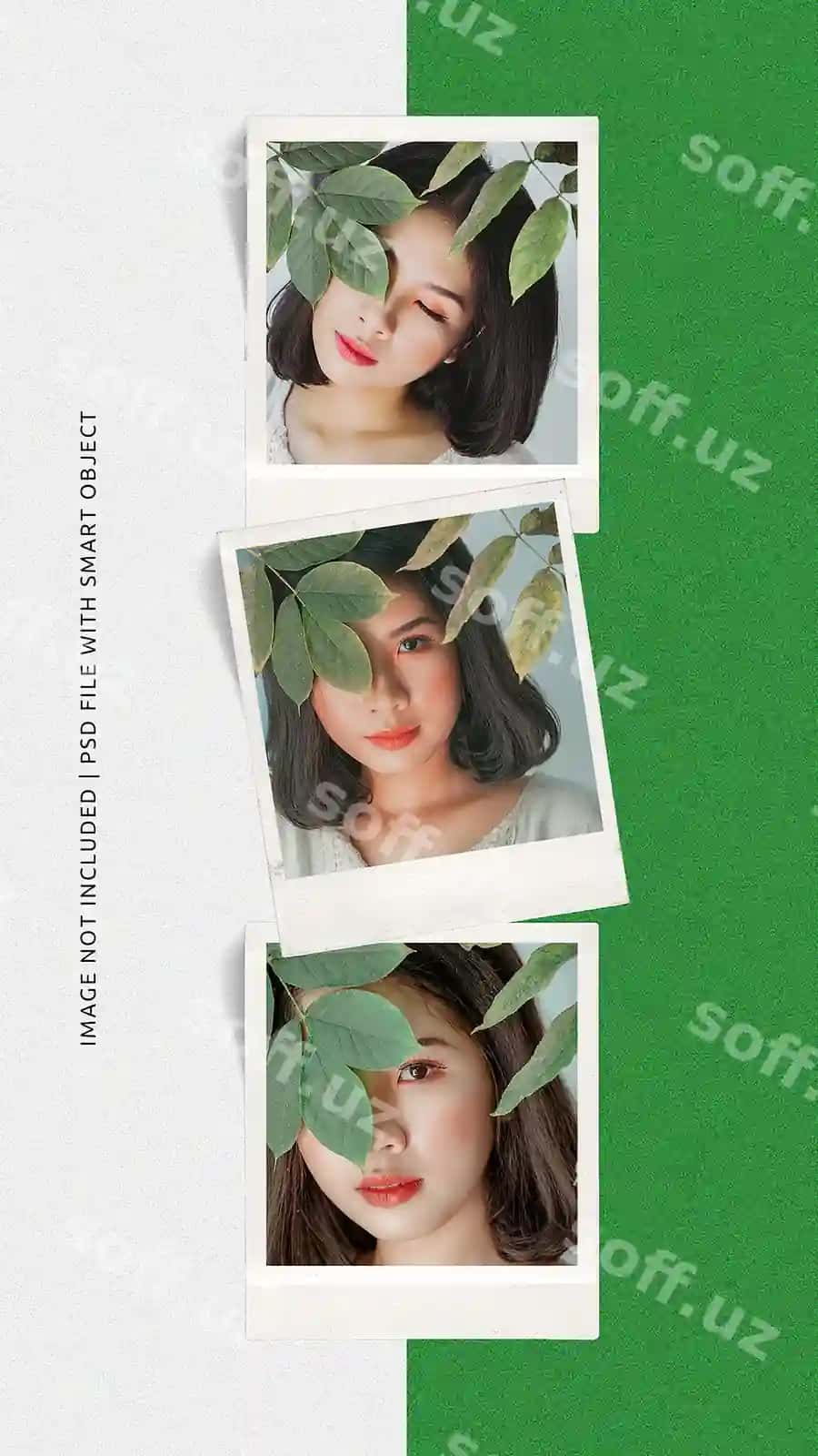 Psd ijtimoiy media hikoyalari uchun naqshli doska ramkasi namunasi | Psd social media stories moodboard frame mockup