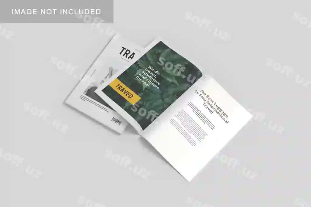 Toza jurnali mockup | Clean magazine mockup
