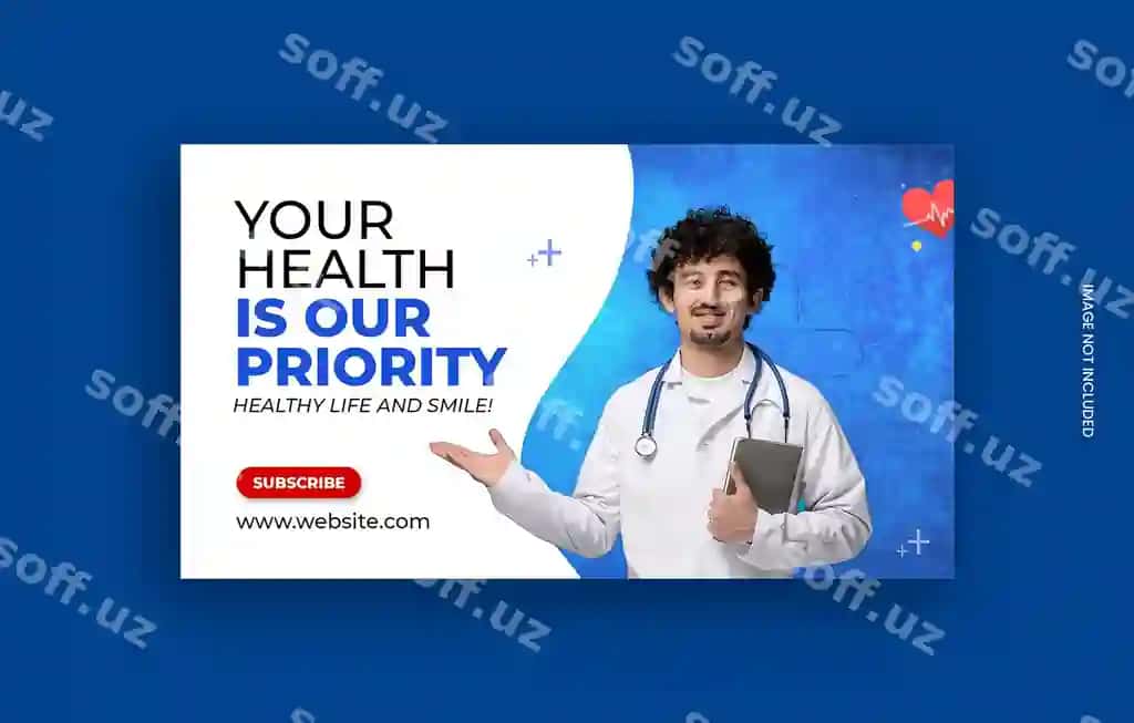 Tibbiy sog'liqni saqlash Youtube miniatyurasi | Medical healthcare youtube thumbnail