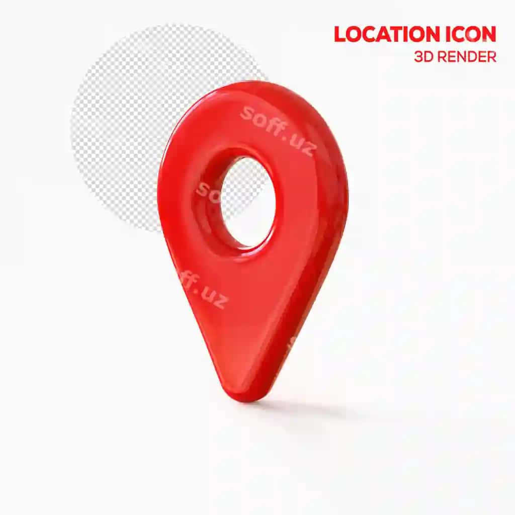 Qizil realistik 3d xarita pini GPS ko'rsatgich markerlar ko'rsatgich joylashuv ikonasi | Red realistic 3d map pin gps pointer markers pointer location icon
