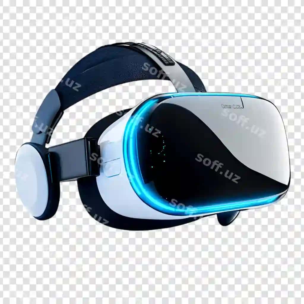 Zamonaviy vr garnitura shaffof fon | Modern vr headset transparent background