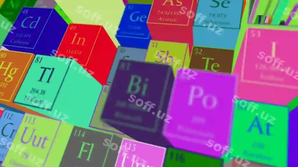 3d render abstrakt kimyoviy fon periodik jadval elementlari Mendeleev jadvali fragmenti | 3d render abstract chemical background periodic table elements mendeleev s table fragment