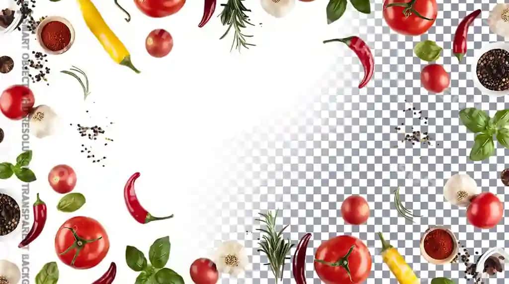 Pishirish uchun ingredientlar chegarasi | Cooking ingredients border