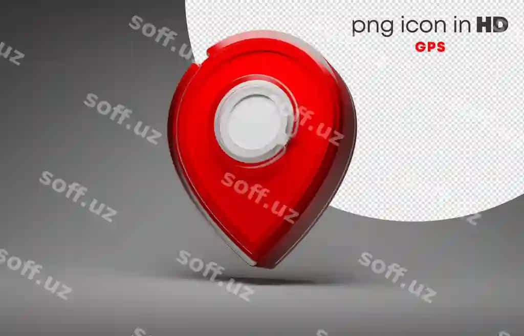 Chap tomonda shaffof fonli GPS bilan 3D belgi | 3d icon with transparent background gps left