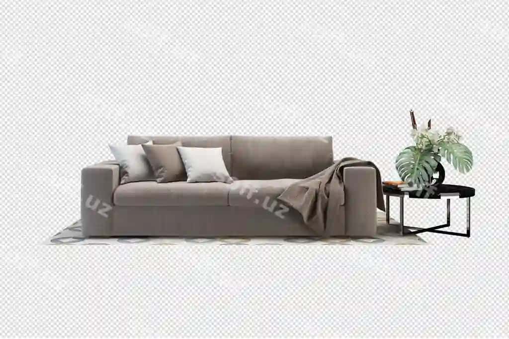 Minimal sofa mehmonxona 3D render ajraltirilgan | Minimal sofa living room 3d rendering isolated
