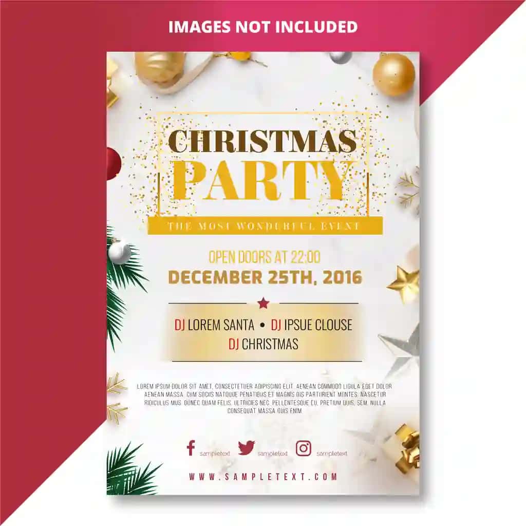 Vektorli Rojdestvo bayrami muqovasi varaqasi shabloni dizayni | Vector christmas party cover flyer template design