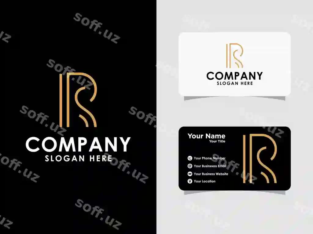 Minimalistik monogram harflari rs sr logo dizayn shabloni | Minimalist monogram letter rs sr logo design template