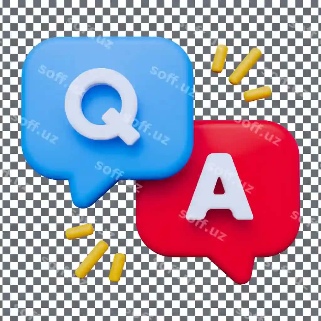 Psd 3d ikon ajraltirilgan shaffof fonda | Psd 3d q icon isolated transparent background
