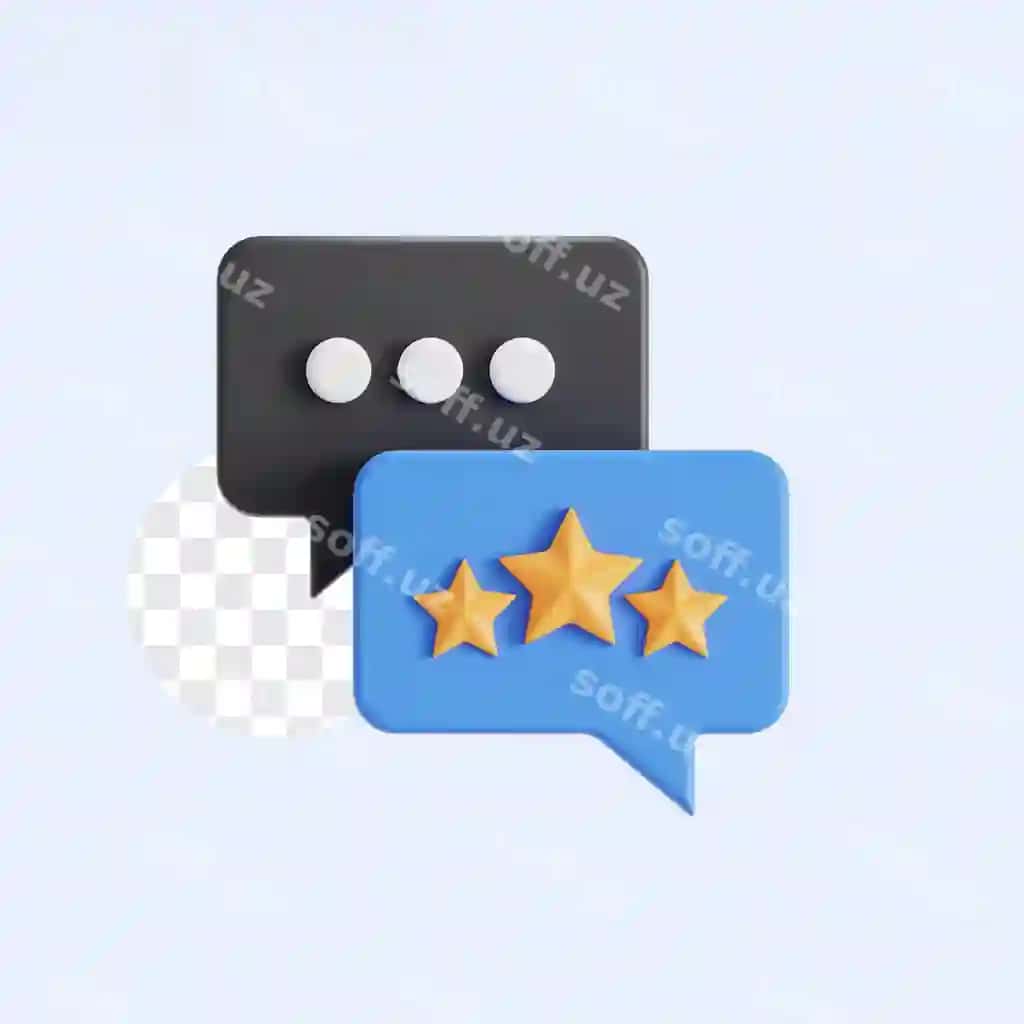 Xizmat reytinglarining qadr qilishi 3D ikonka | Service ratings appreciation 3d icon