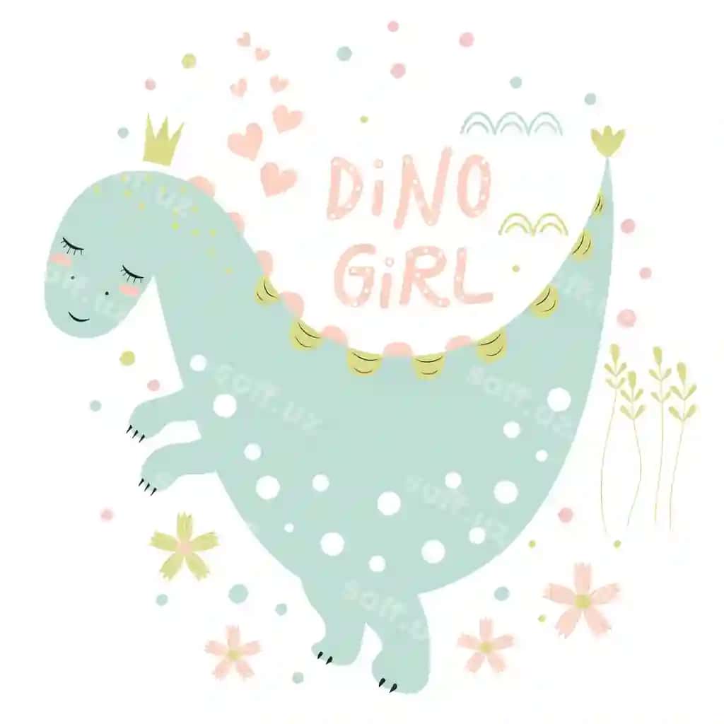 Pochta kartasi mashina dinozavrlar yuzasi yurakchalar yozuvi | Postcard with cute dinosaur inscription hearts