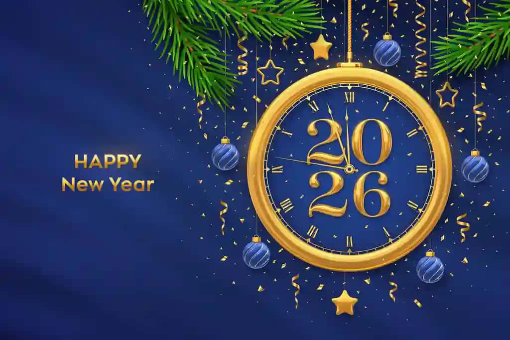 Yangi yilingiz bilan 2026 oltin yangi yil ortga hisoblash soati raqamlar bilan | Happy new year 2026 golden new year countdown clock with numbers