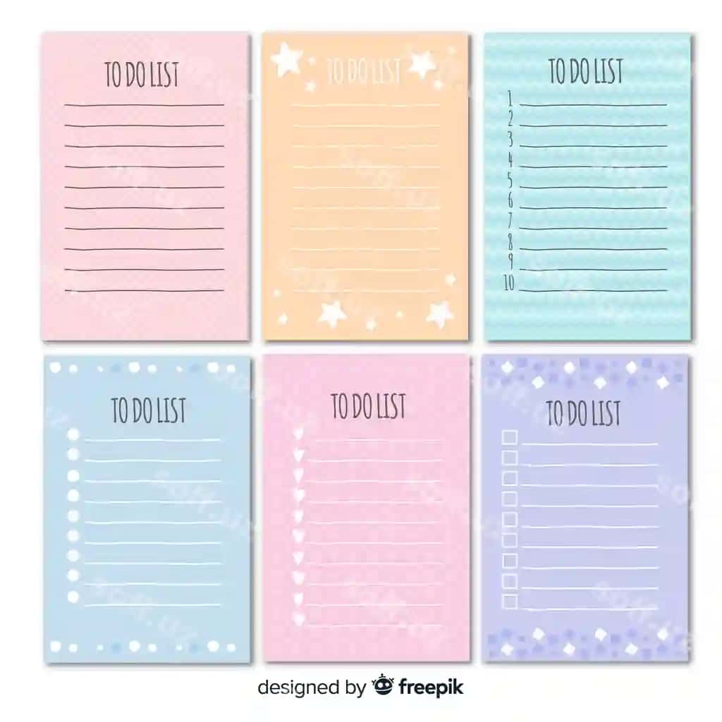 Chiroyli qo'l bilan chizilgan ro'yxat to'plami | Lovely hand drawn list collection