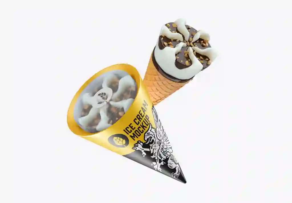 Muzqaymoq koni maketi | Ice cream cone mockup