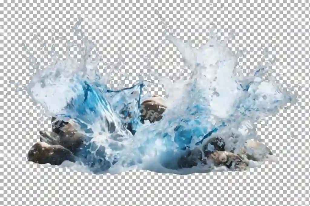 Suv dramatik ravishda silliq toshlarni qilish orqali energik namoyish yaratadi | Water splashes dramatically smooth stones creating energetic display