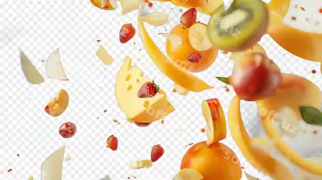 Pishloq mevalar haqiqiy meva sog' ovqat | Cheese fruits realistic fruit healty food
