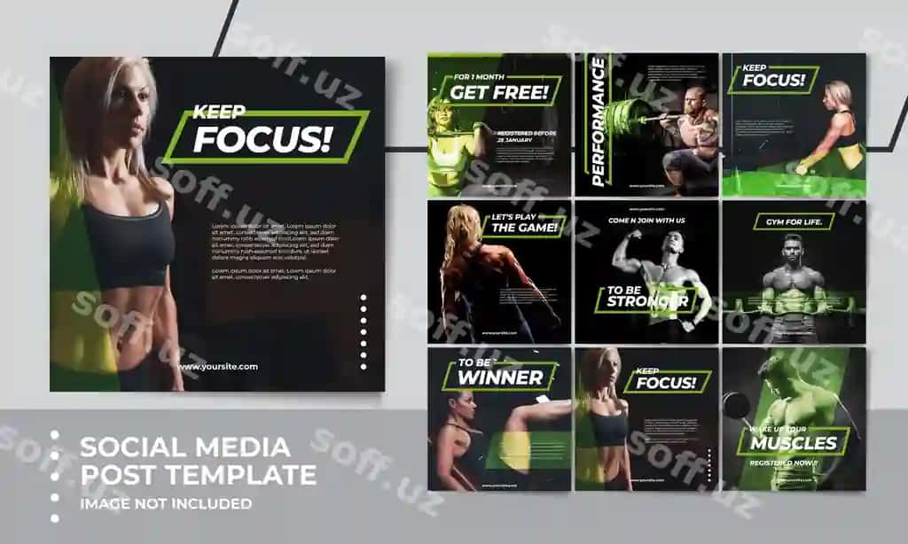 Sport social media post templates | Sport social media post templates