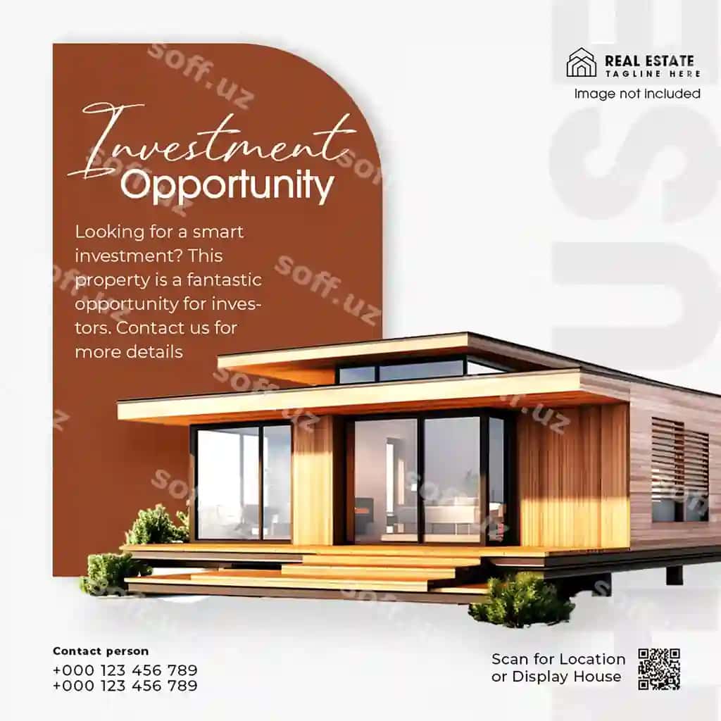 Psd uy-joy uy promotsion dizayn ijtimoiy tarmoqlar Instagram | Psd real estate house promotional design social media instagram