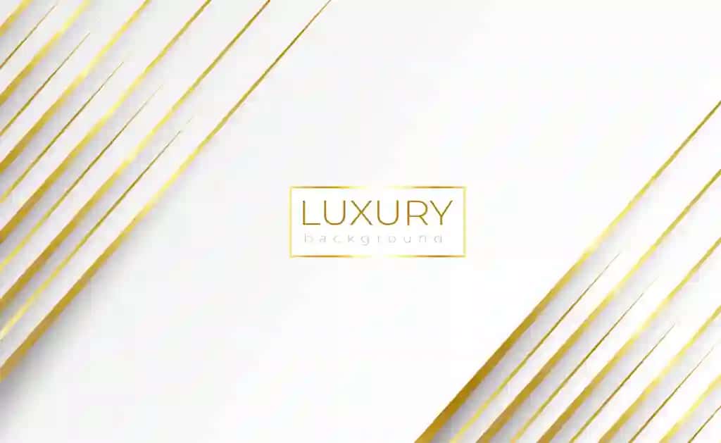 Dinamik oltin chiziqli hashamatli oq fon | Luxury white background with dynamic gold line