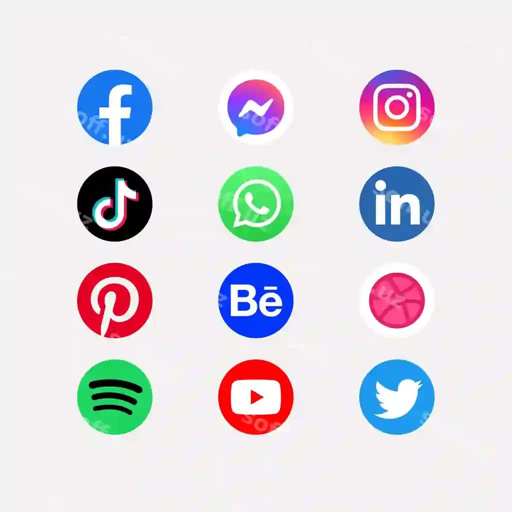 Ijtimoiy media piktogramma vektor to'plami | Social media icons vector set