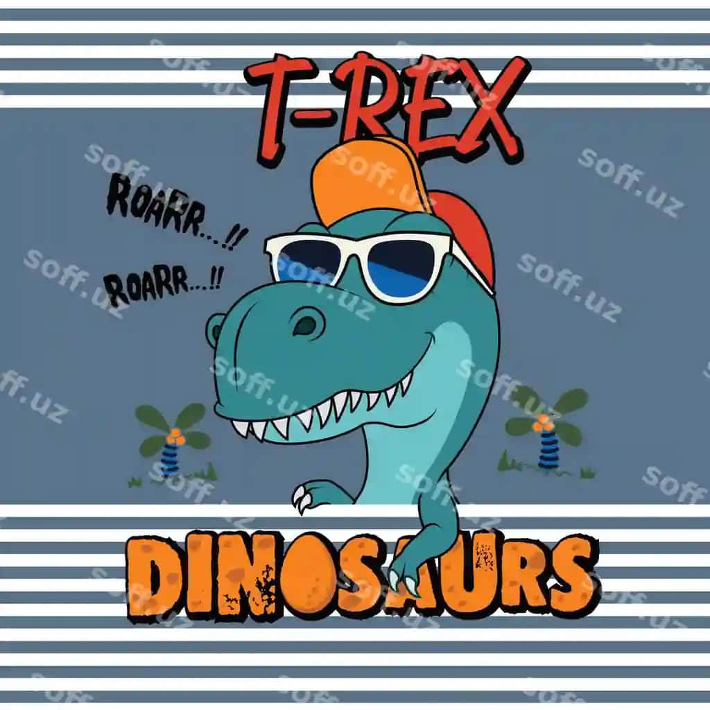 So'nggi chiroyli dino illustratsiya vektori | Cool cute dino illustration vector