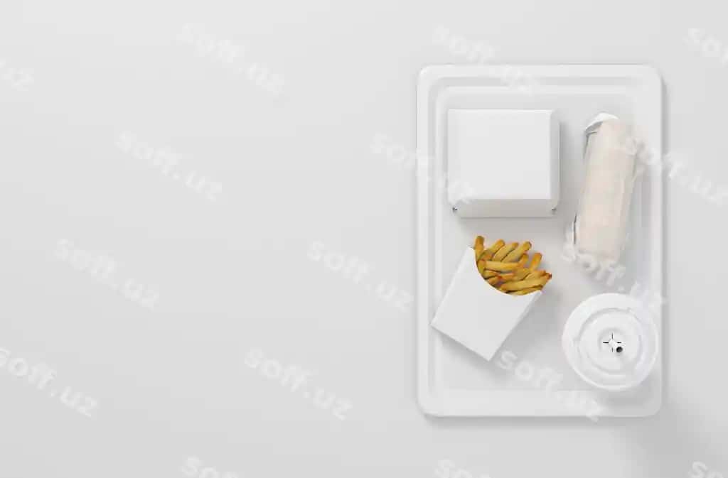 Fast food qadoqlash maketi dizayni | Fast food packaging mockup design