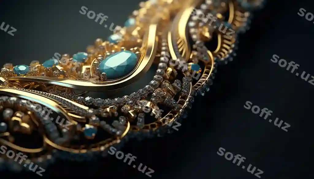 Qimmatbaho hashamatli zargarlik buyumlari so'l fotosessiya izometrik 3D ajoyib batafsil dizayn | Expensive luxury jewelry macro photoshoot isometric 3d amazing detailed design