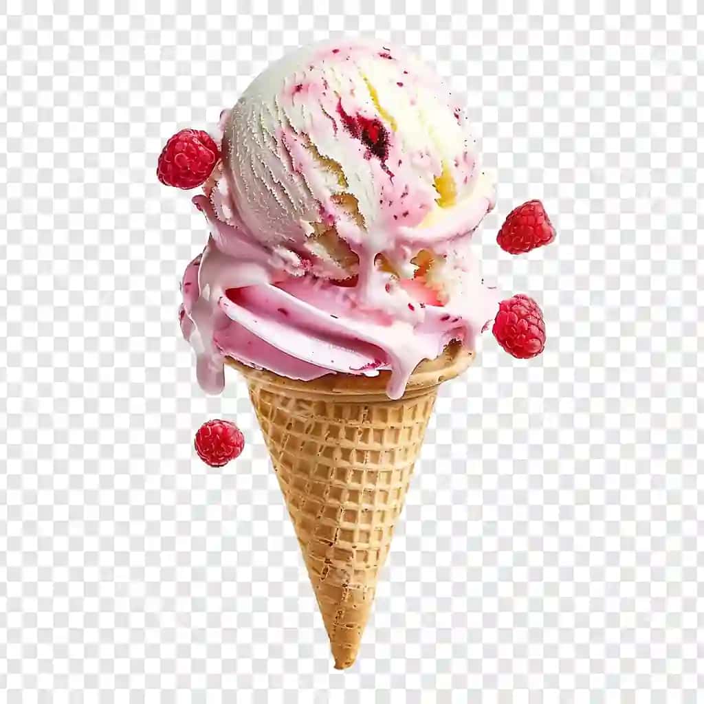 Muzqaymoq ajraltirilgan shaffof fonda | Ice cream isolated transparent background