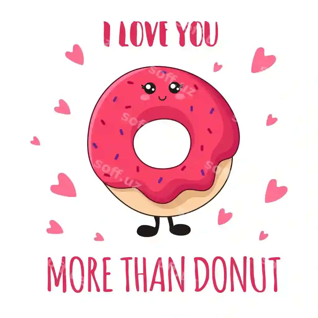 Multfil'm kawaii pink pony oq fonda | Cartoon kawaii pink donut white background