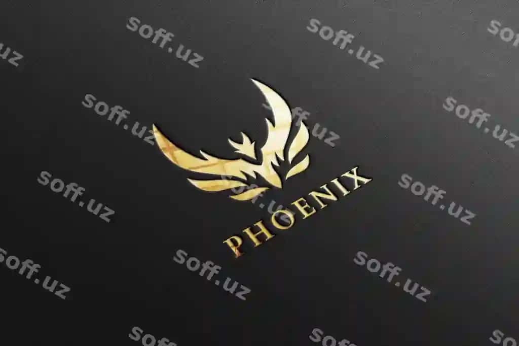 Baholilik shinovar oltin logotip namunasi qora varaq | Luxury glossy golden logo mockup black paper