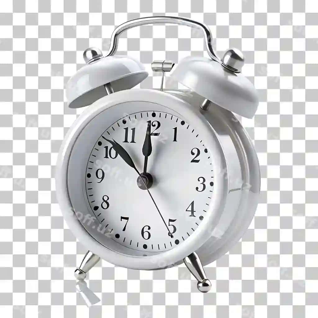 Budilnik izolyatsiyalangan shaffof fon | Alarm clock isolated transparent background