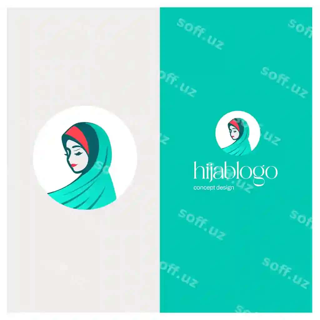 Hijab logotipi shabloni dizayni | Hijab logo template design