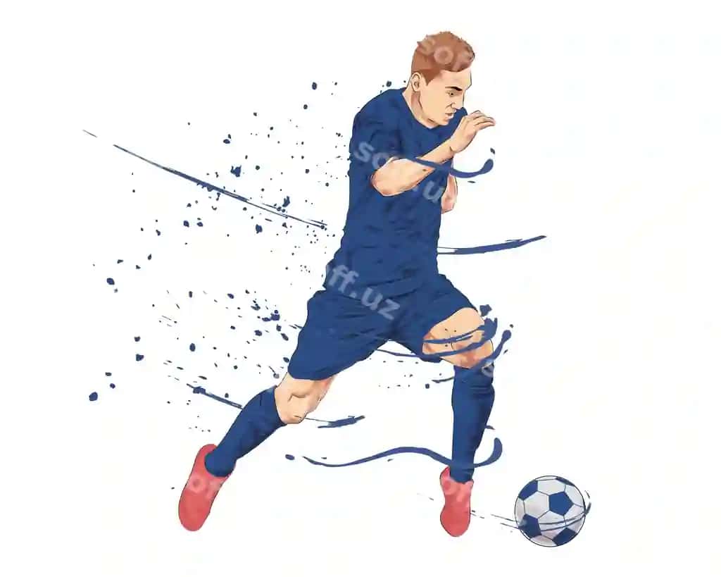 Erkak futbol o'yinchi harakati ajralgan orqa fon | Football soccer player man action isolated background 2