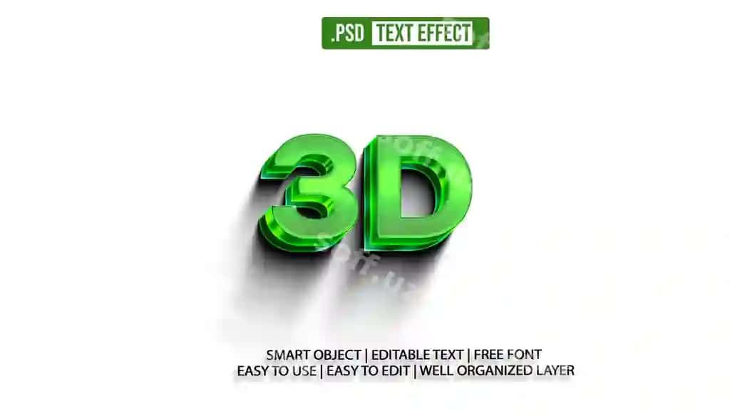 Psd 3d tahrir qilish mumkin bo'lgan matn effekti photoshop uslubi | Psd 3d editable text effect photoshop style