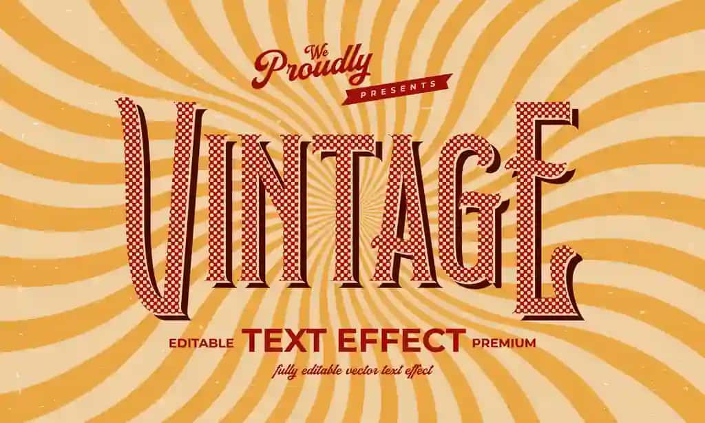 Vintage retro tahrirlanadigan matn effekti alifbo shrift tipografiyasi shrifti | Vintage retro editable text effect alphabet font typography typeface