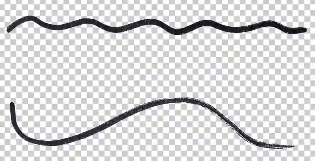 Qora qo'lda chizilgan marker qalam chizig'i shaffof fonni o'rnating | Set black hand drawn marker pen stroke line transparent background