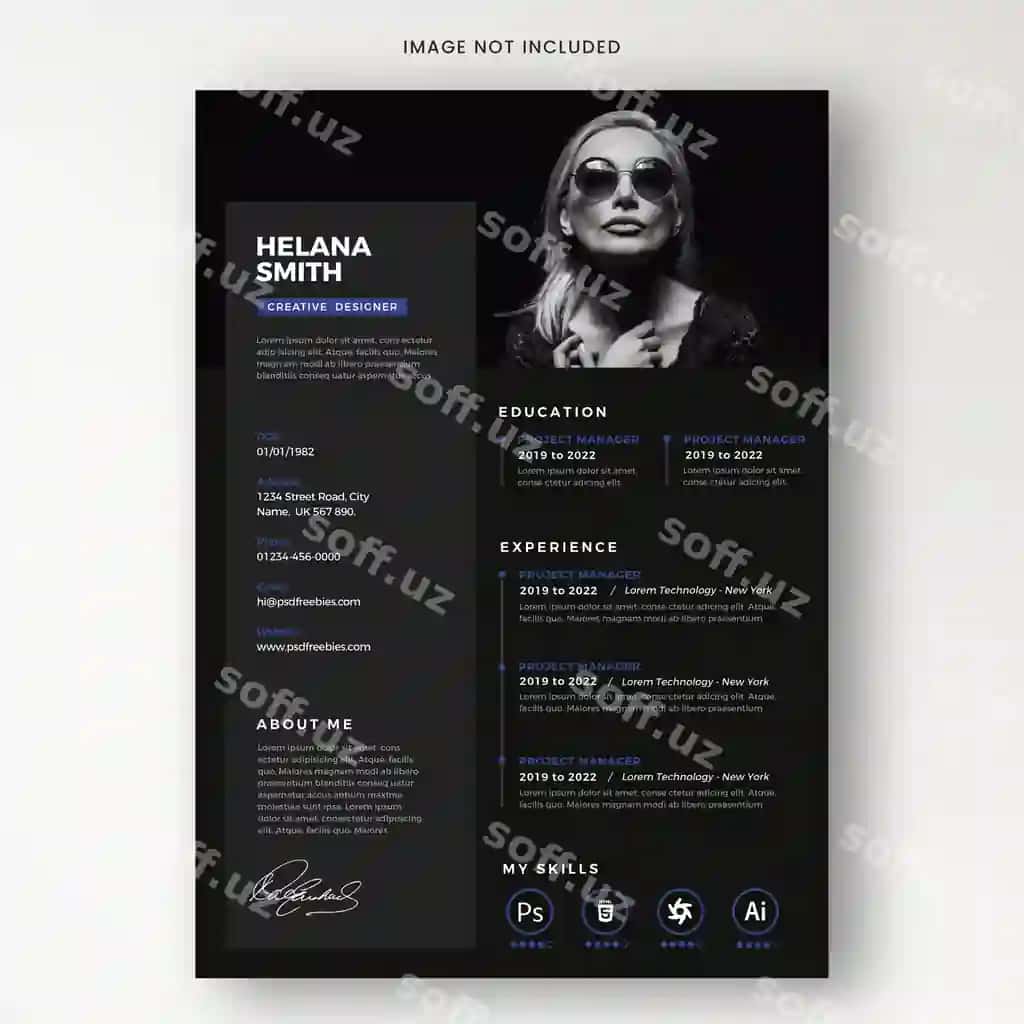 Toza zamonaviy resume portfoliyo CV shabloni | Clean modern resume portfolio cv template