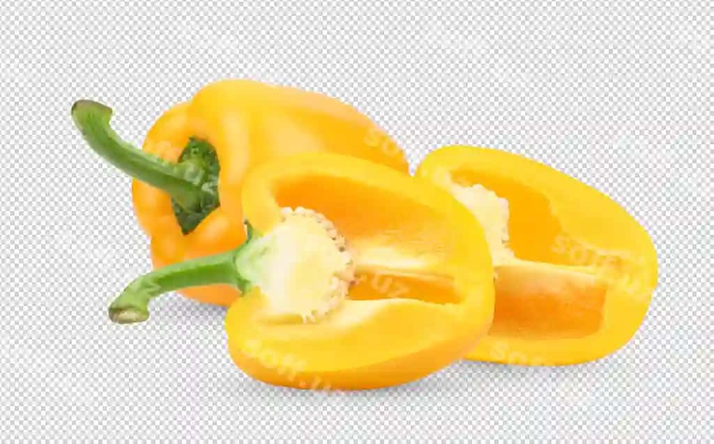 Sariq shirin biber ajraltirilgan alfa qatlam | Yellow sweet bell pepper isolated alpha layer