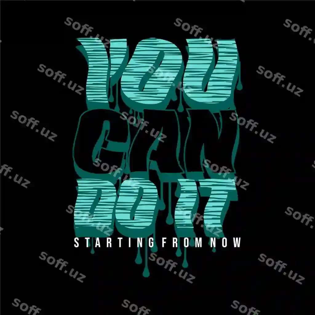 Siz uni qila olasiz sloga grafik tipografiya vektor | You can it slogan graphic typography vector