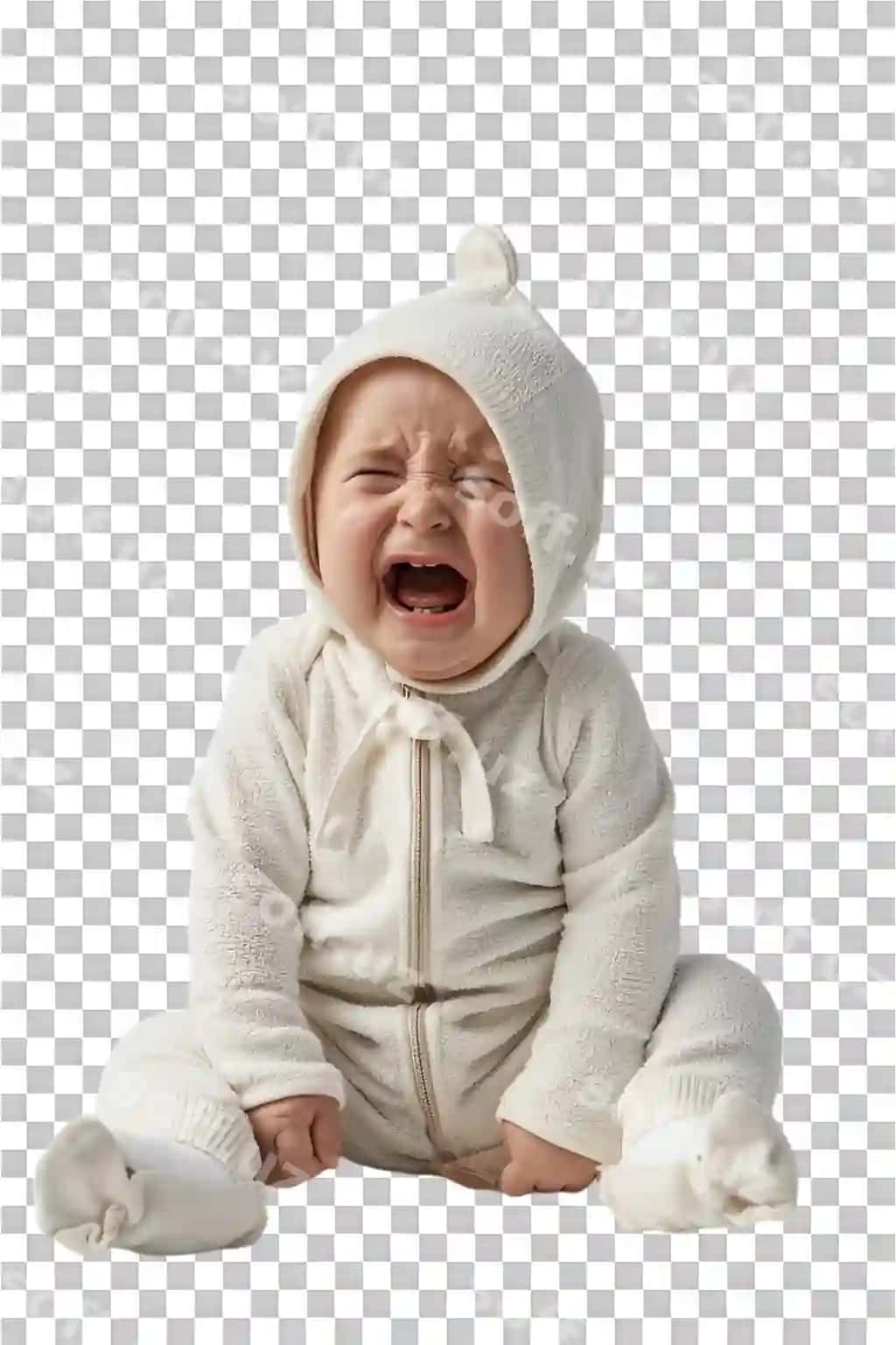 Yolg'iz bolani qirqayotgan shaffof orqa fon | Baby crying alone transparent background