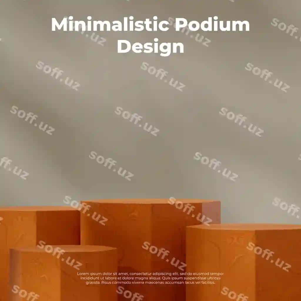 Minimal yong'liy tekstura mahsulot podiumi 3D render mockup shabloni | Minimal wooden texture product podium 3d rendering mockup template