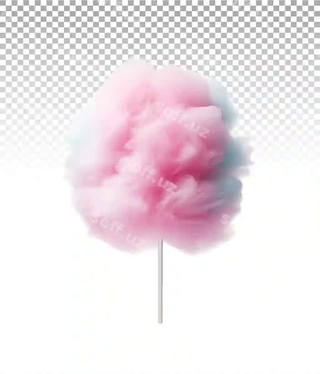 Pastel shirinlik shaffof fonda paxlama | Pastel treat transparent background cotton candy
